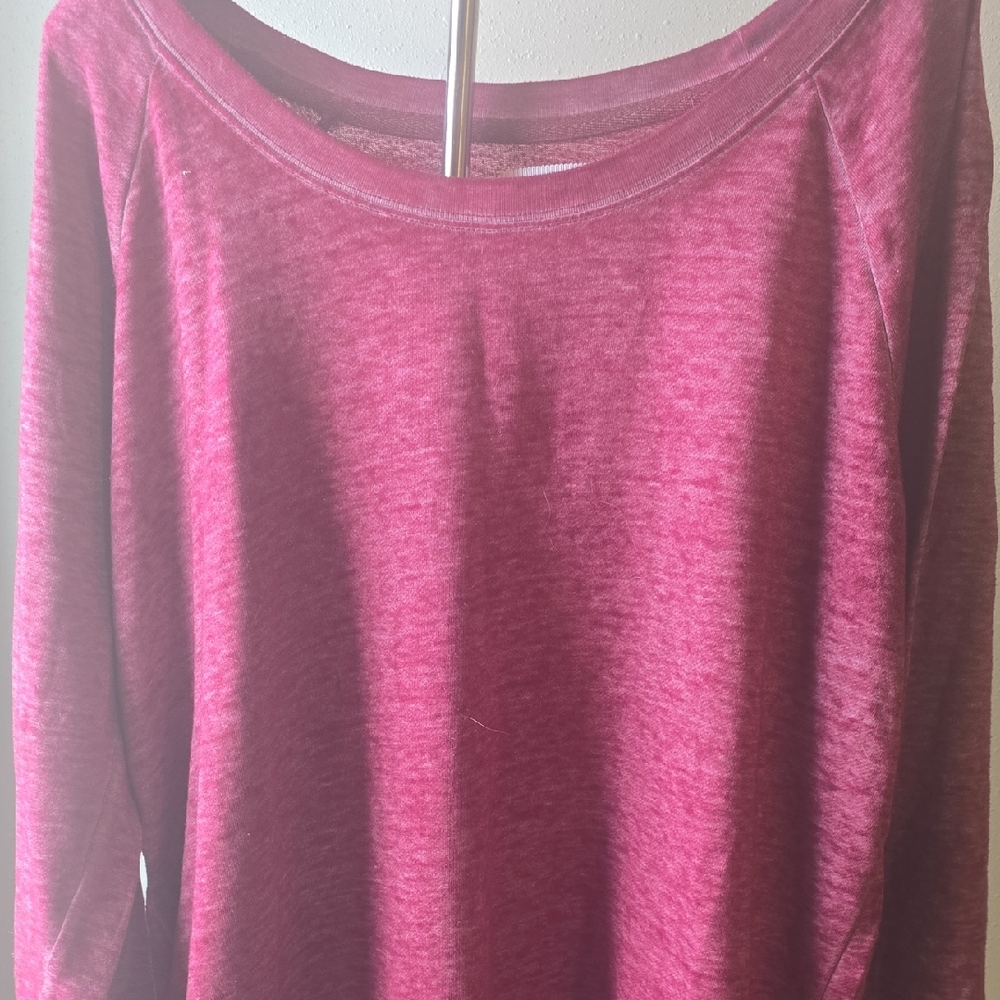Elegant Berry Long Sleeve Women's Top